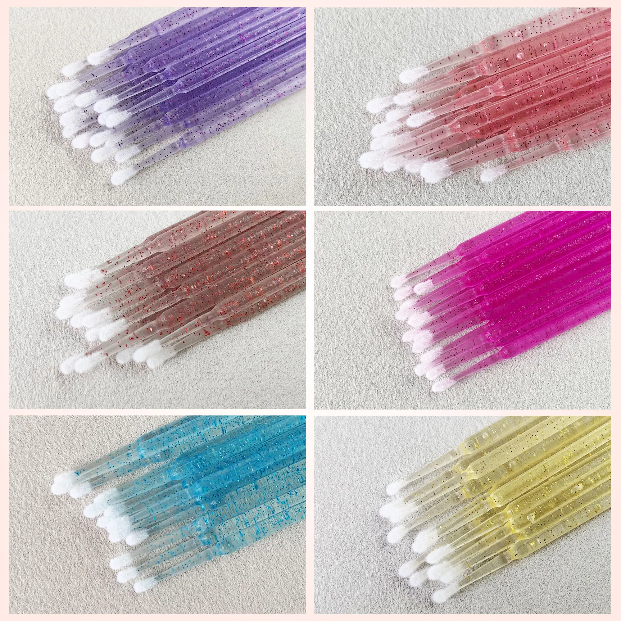 Eyelash Extension Cleaning Swabs Disposable Cotton Swab  Brush For Coloured Crystal Swabs Micro Brushes Makeup