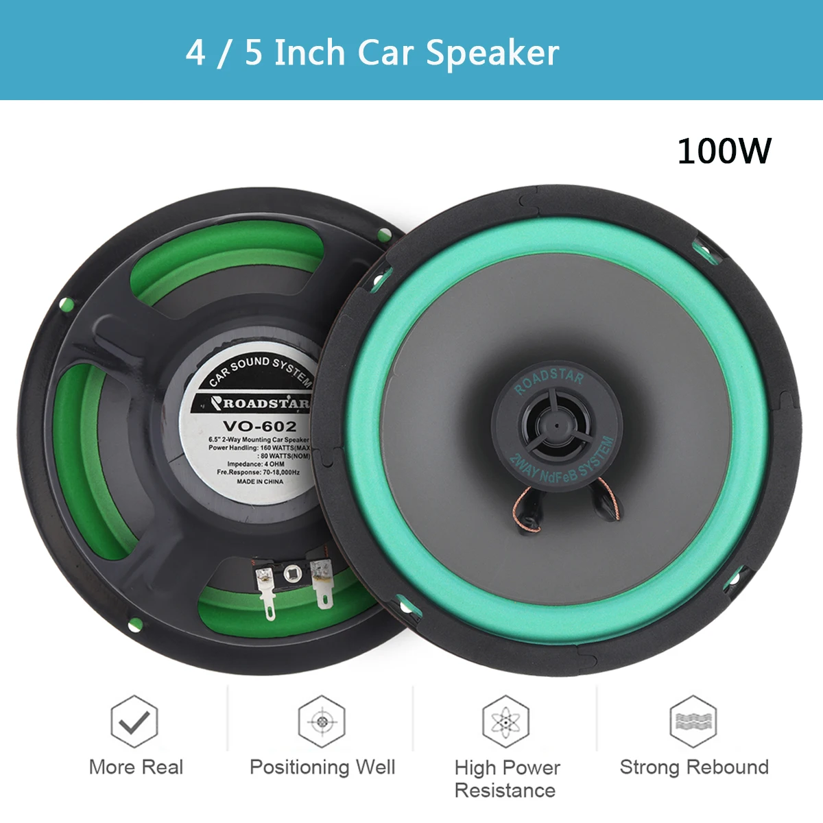 

1pc /2pcs 4 / 5 Inch Car HiFi Coaxial Speaker Vehicle Door Auto Audio Music Stereo Full Range Frequency Speakers for Cars