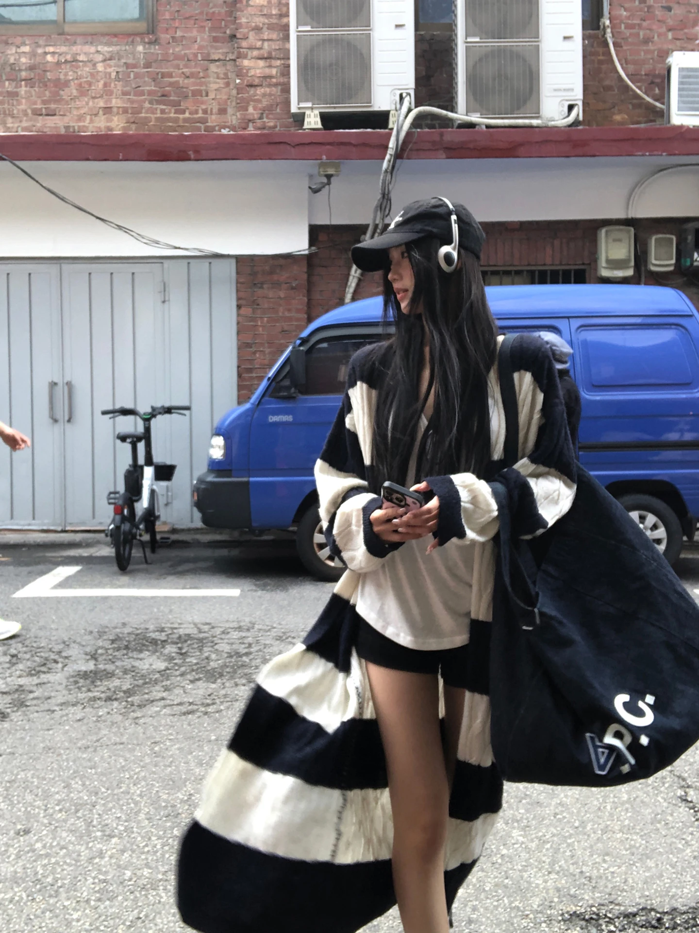 

Red Celebri Knitted Open Cardigan Women's Long Outerwear Top Striped Lazy Sle Design Sweater Jaet Spring Commute Sle