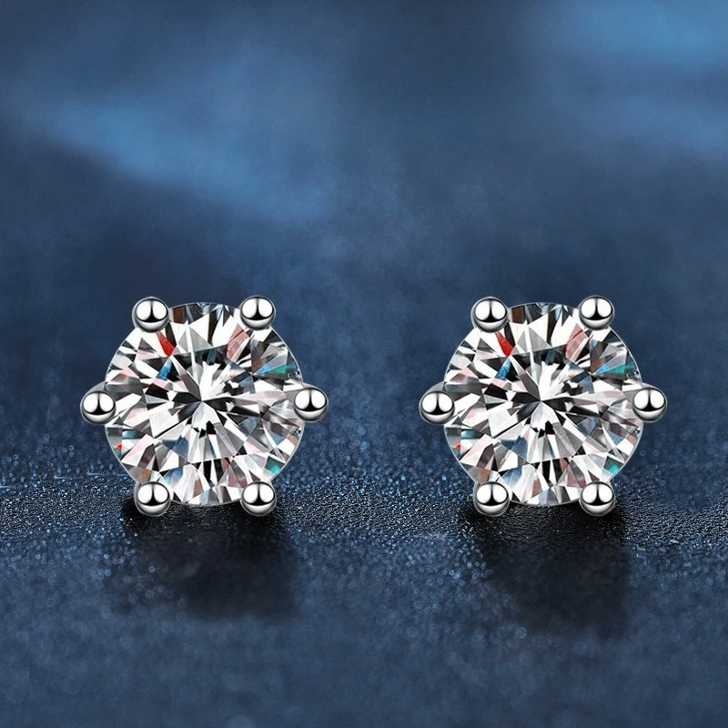 

New 925 Sterling Silver Earrings 5A Zircon for Women Top Quality Wedding Engagement Jewelry Stud Earrings Party Gifts