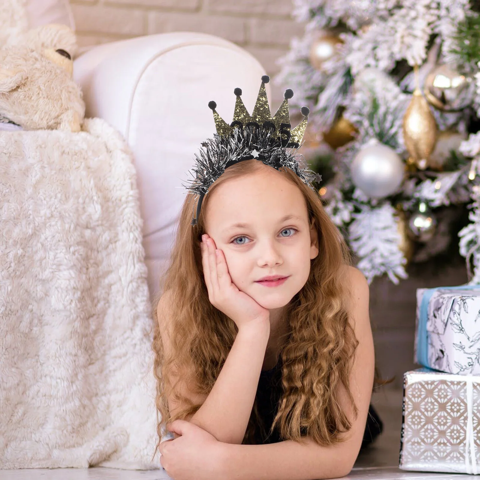 

Повязка на голову Happy New Year 2025 Nye Party Supplies Праздничные головные уборы Уникальный дизайн Многоразовый для нескольких торжеств