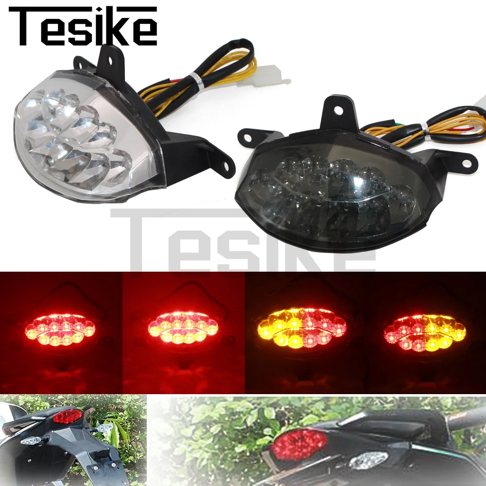 ل KTM Duke 125 2011-2017/200 2012-2017/250 2015-2017/390 2013-2017 دراجة نارية LED المتكاملة الذيل ضوء مصباح مكبح بدوره إشارة