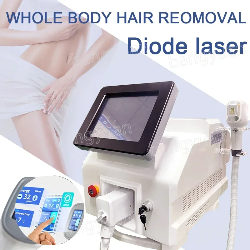 Hot selling professional painless laser/new LCD touch screen handle portable 3-wave 808nm 755nm 1064nm diode hair removal machin