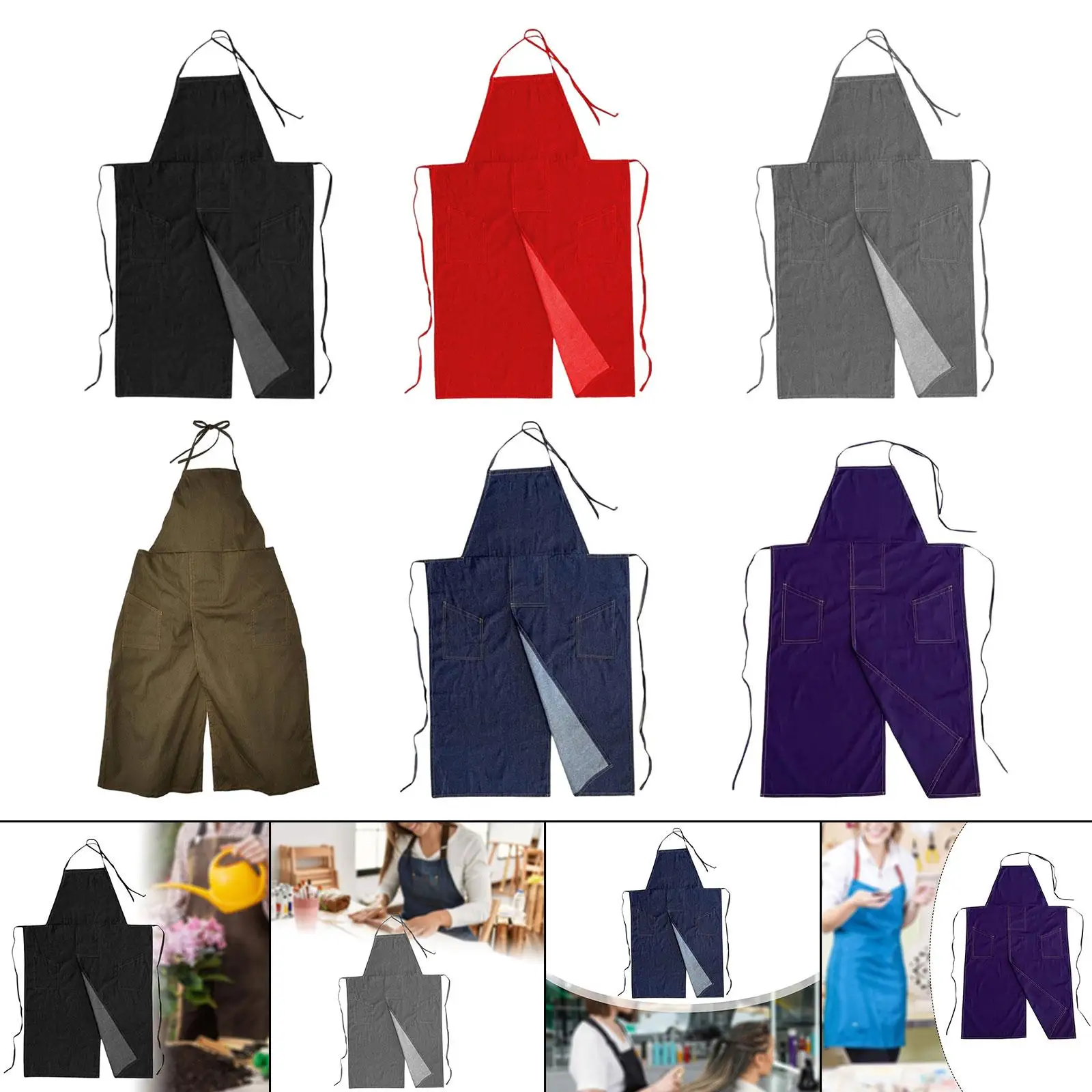 

Керамический фартук с разделенными ножками, впитывающий пот, износостойкий для женщин и мужчин, регулируемый для кухни, двора, искусства, работы, сада, бармена