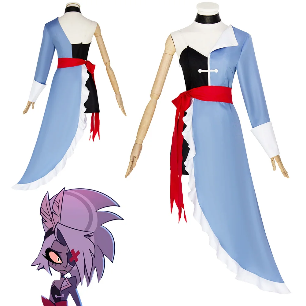 

TV Hell Hotel S2 Vaggie Cosplay Fantasy Dress Clothing Women Costume Disguise Halloween Adult Female Roleplay Party Outfits