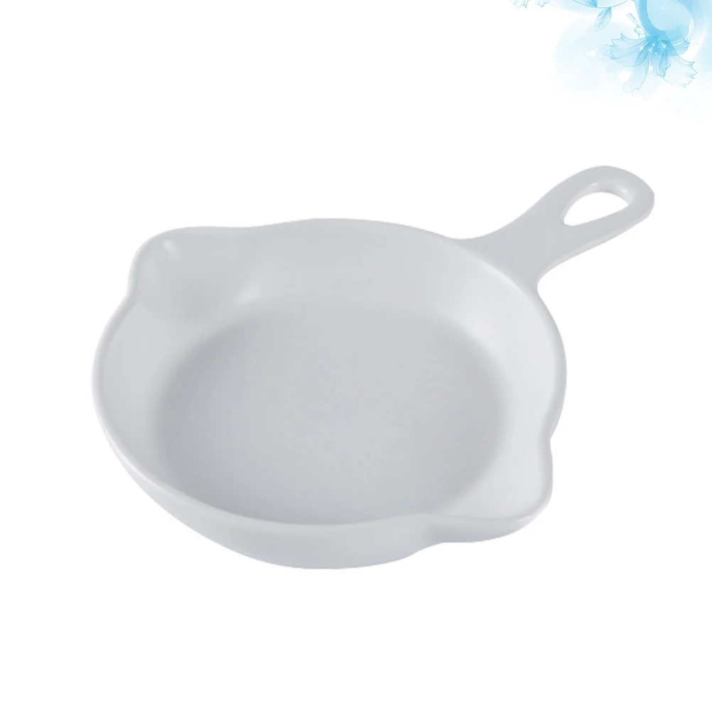 

Ceramic Baking Pan White Kitchen Baking Plate Snack Dish with Handle for Home Party Celebration Wedding Graduation