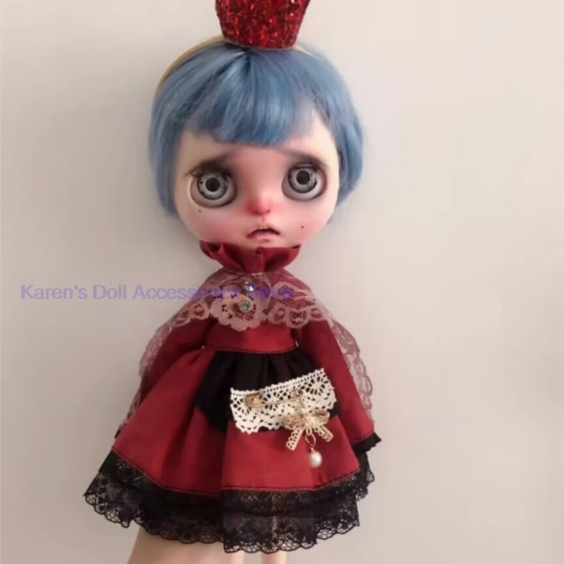 

1 шт. 2026 новый дизайн цельное платье красное для Blythe/landoudou (подходит для Lulu,ymy24,Ob22,24,26,zone, Jenny)