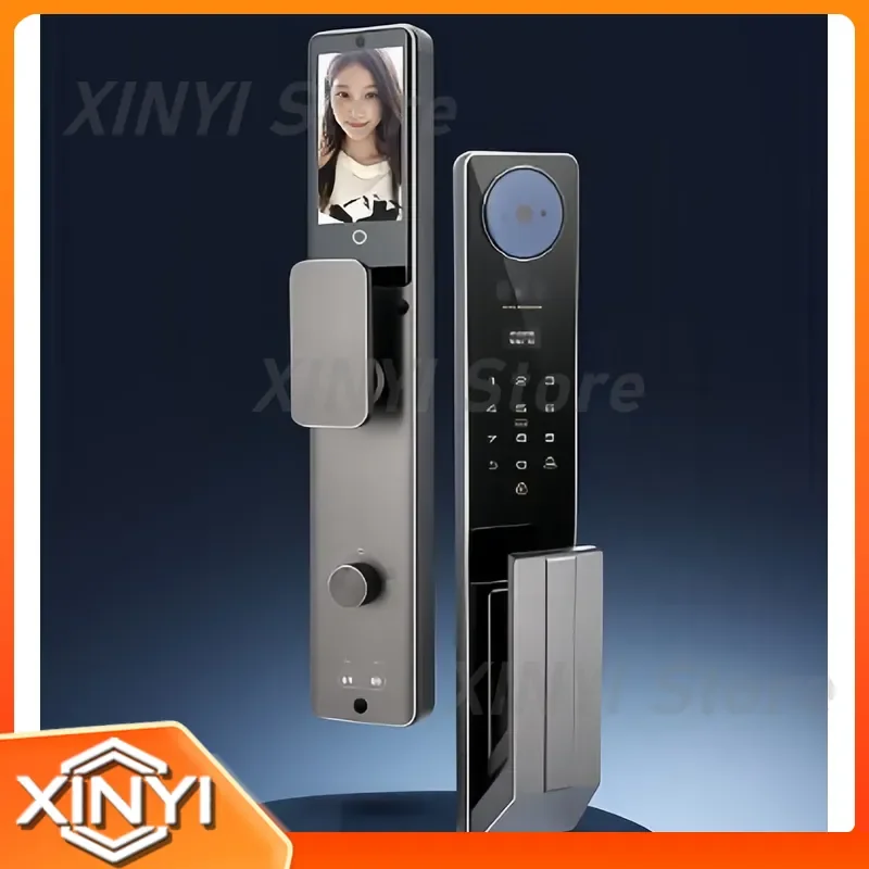 Smart Door Lock with App Control Night Vision Face Recognition Palm Print and Password Unlock for WiFi Cloud Network