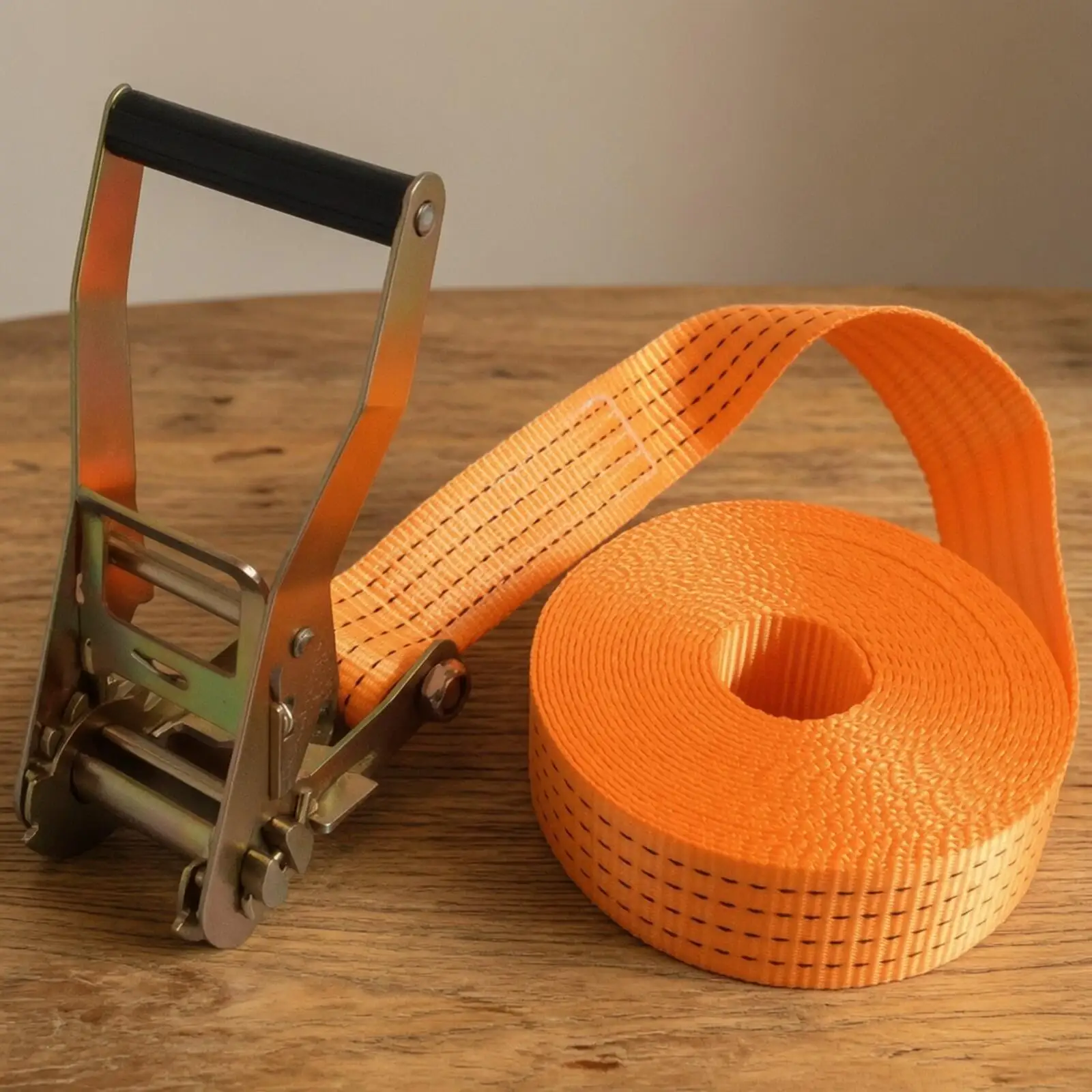 Heavy-Duty Ratchet Securing Strap Strap High-Strength Unhooked Ratchet Strap Easy Release Ratcheting Tie down for Transport,