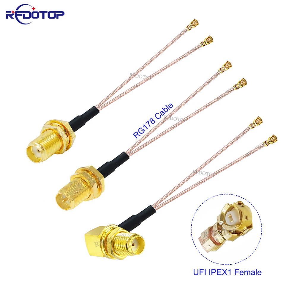 

1PCS RG178 SMA Female Connector to 2*u.FL/IPX/IPEX-1 Female Y Splitter Cable Pigtail RF Coaxial WIFI Antenna Extension Jumper