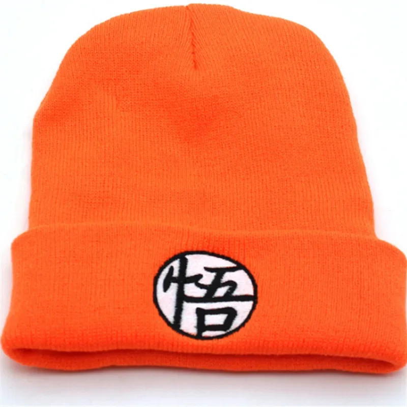 Dragon Ball Anime Son Goku Kakarotto Cosplay Hat Autumn and Winter Warm Embroidery Knit Cap Autumn and Winter Unisex Woolen Hats