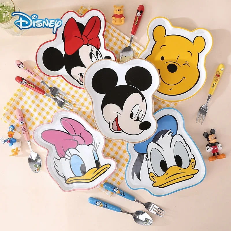 Disney-Assiette à dessert en céramique Harvey Bear pour enfants, dessin animé haut de gamme, forme domestique, petit déjeuner