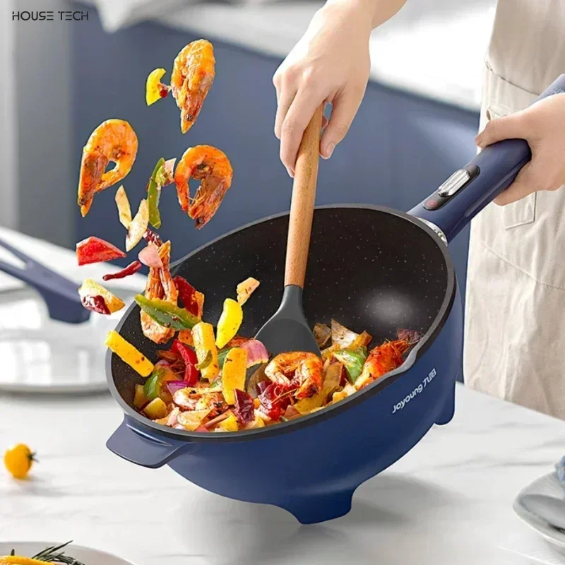 multifunctional home kitchen Electric frying pan household  cooking, steaming, frying and cooking pot all-in-one