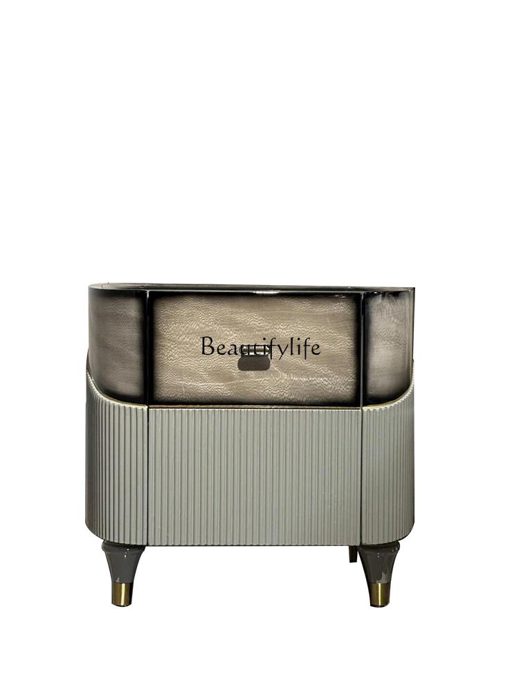 

Italian light luxury designer creative paint bedside table modern simple furniture customization