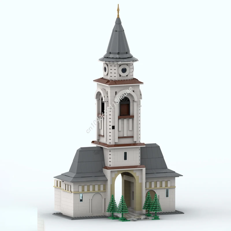 

1461 шт. MOC колокольчик, модульные здания, строительные блоки, рождественские декоративные ручные работы, сделай сам, идеально подходят для внутренней эстетики, подарок