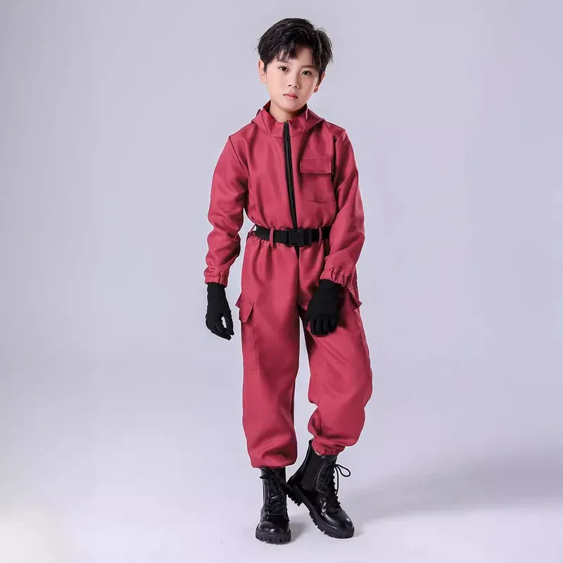 أزياء تنكرية مخصصة ملابس الأطفال بذلة حمراء للرجال والنساء سراويل تقليدية أداء المسرح أزياء الهالوين؛ 6