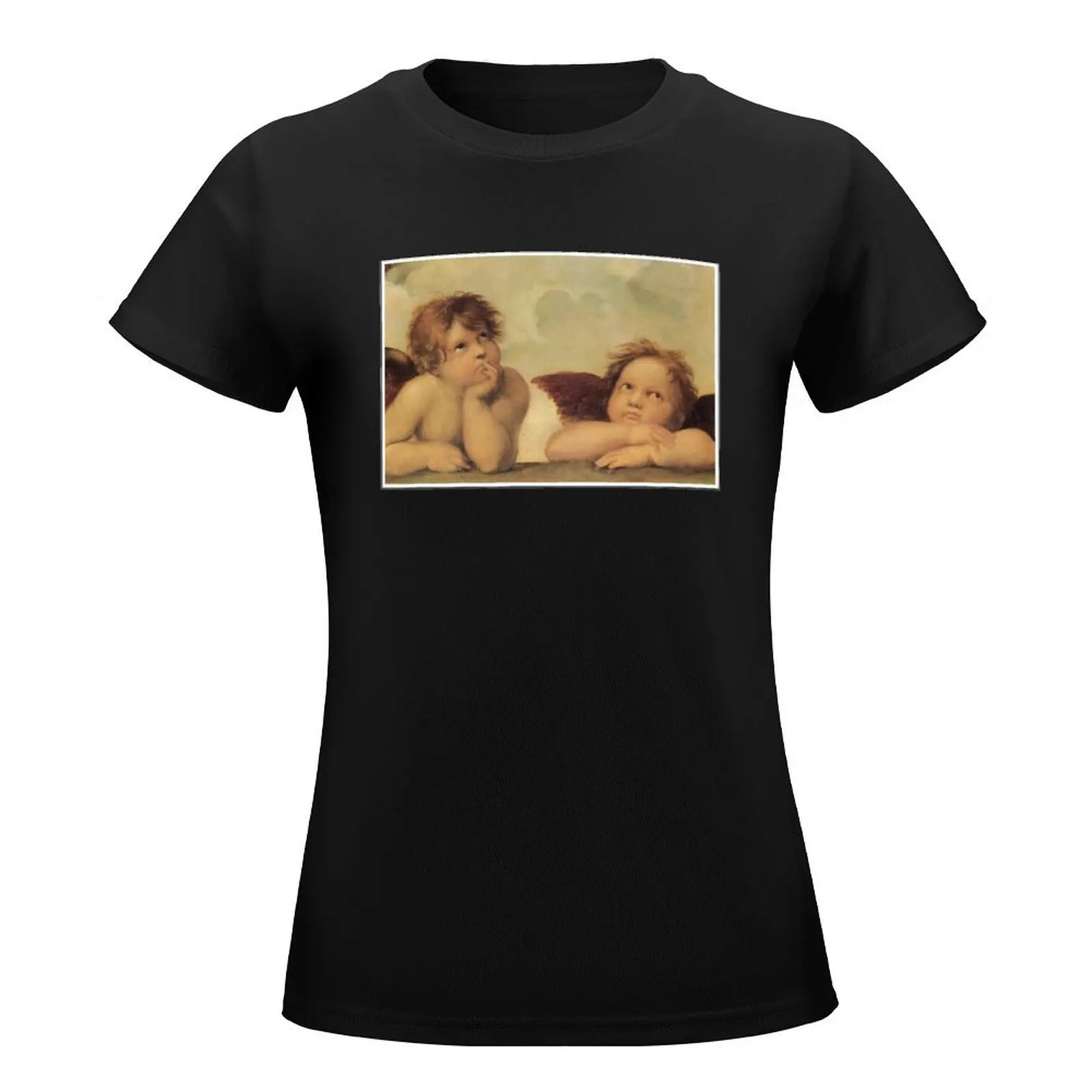 Angels (cherubs) dreaming, by Raphael T-Shirt cute clothes Female clothing summer top cotton t shirts Women