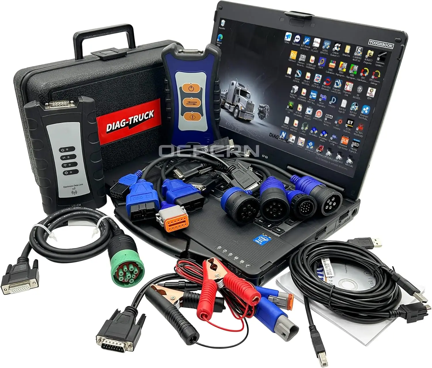 Nexiq USB Link3+EDL V3 Heavy Duty Diagnostic Kit With Advii-sorr SD5.4.44 Software,Universal Truck & John Deere Excavator Scanne