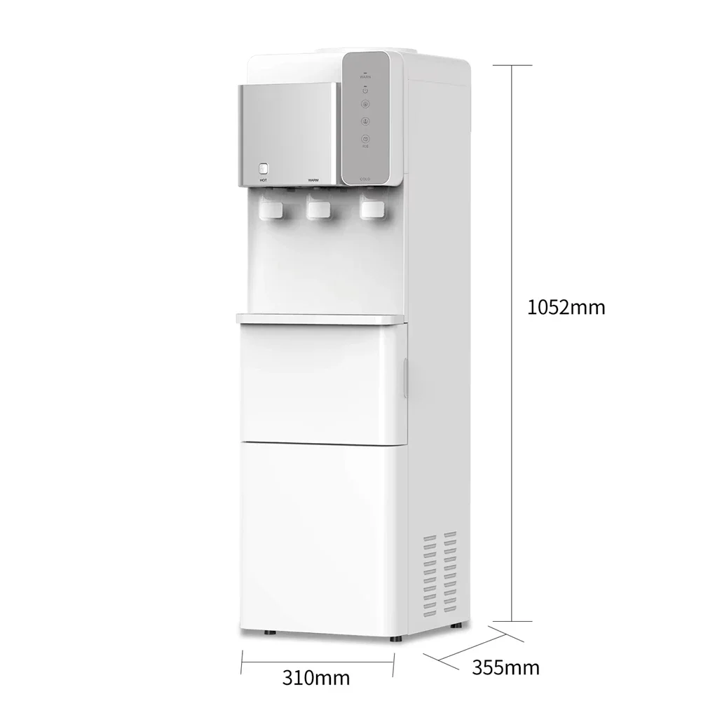 Top Loading Compressor Cooling 2 in 1 Standing Water Dispenser with Ice Making Function