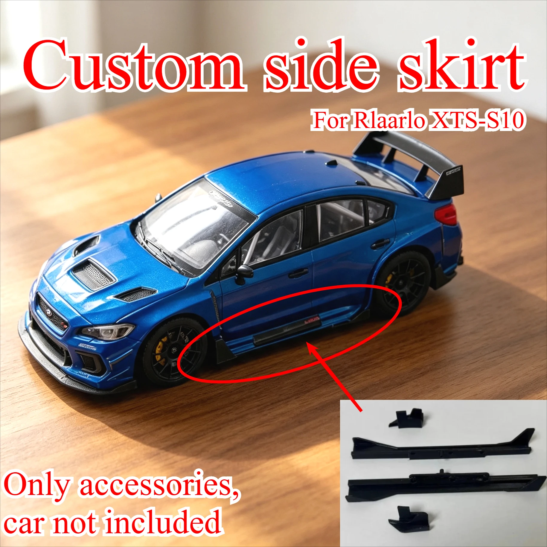 1/10 RC Rally Car Decorative Custom DIY Side Skirts Canards For Rlaarlo XTS-S10 Exterior Appearance Upgrade Tuning Accessories