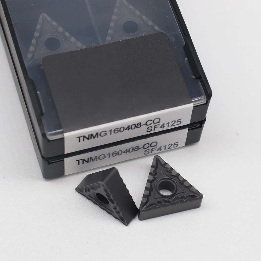 10Pcs TNMG160404/TNMG160408-TM/CQ-4125คุณภาพสูงคาร์ไบด์แทรกภายนอกหมุนเครื่องมือเครื่อง CNC สำหรับ TNMG เครื่องกลึงอะไหล่
