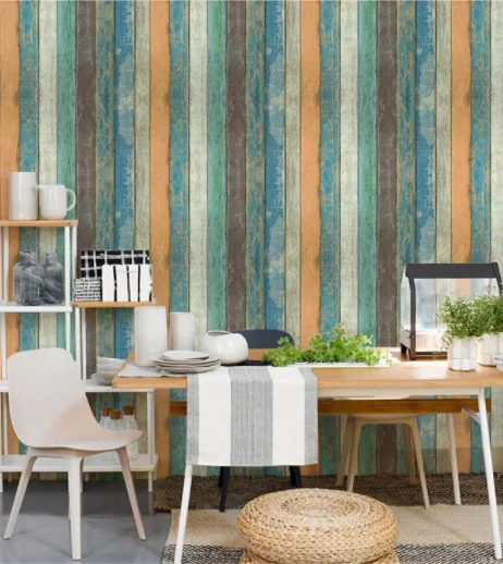 Wood Vinyl Wallpaper Roll Wood Grain Self Adhesive Wallpaper Kitchen Wardrobe Cabinet Furniture Contact Paper Renovation Door