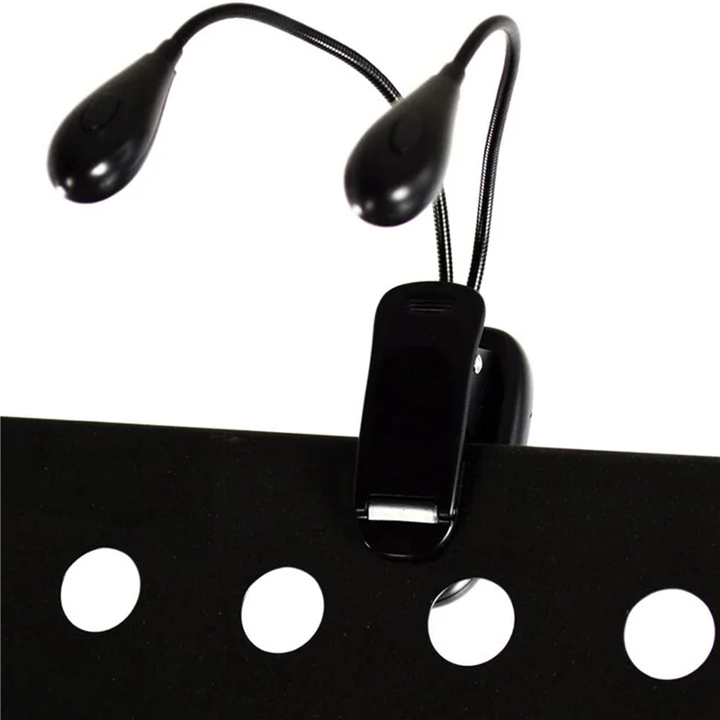 

8Pcs Music Stand Light Clip On LED Book Lights Dual Arm Reading Lights For Books In Bed 360 Degree Adjustable Clip