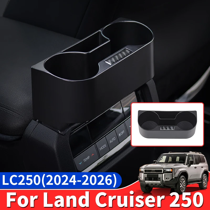 

For Toyota Land Cruiser 250 Prado LC250 j250 2024 2025 Cup Holder Expander Additional Drink Holder Armrest Storage Box Organizer