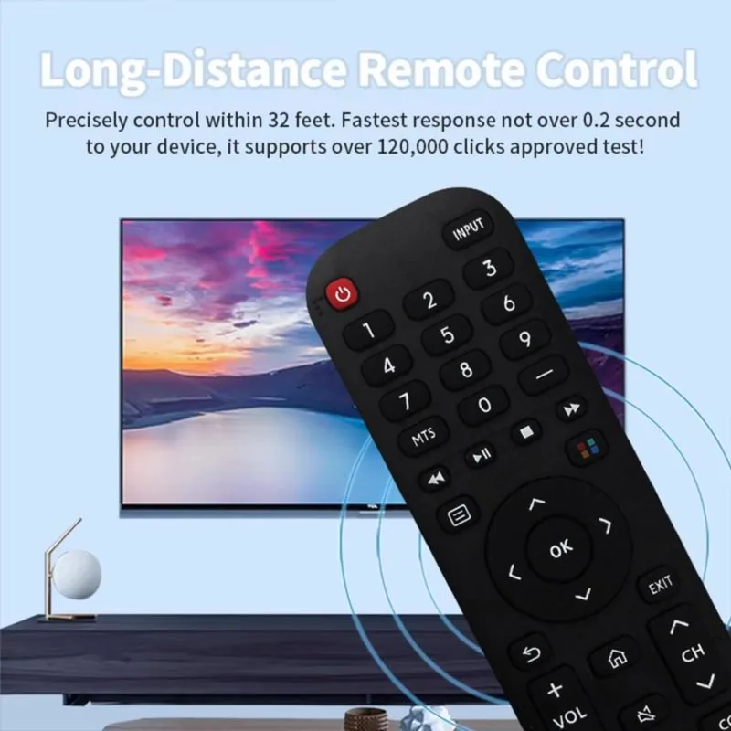 DT98 Infrared Remote Control EN2C30H Replacement for Hisense TV Model EN2C30H Remote Control for Unit