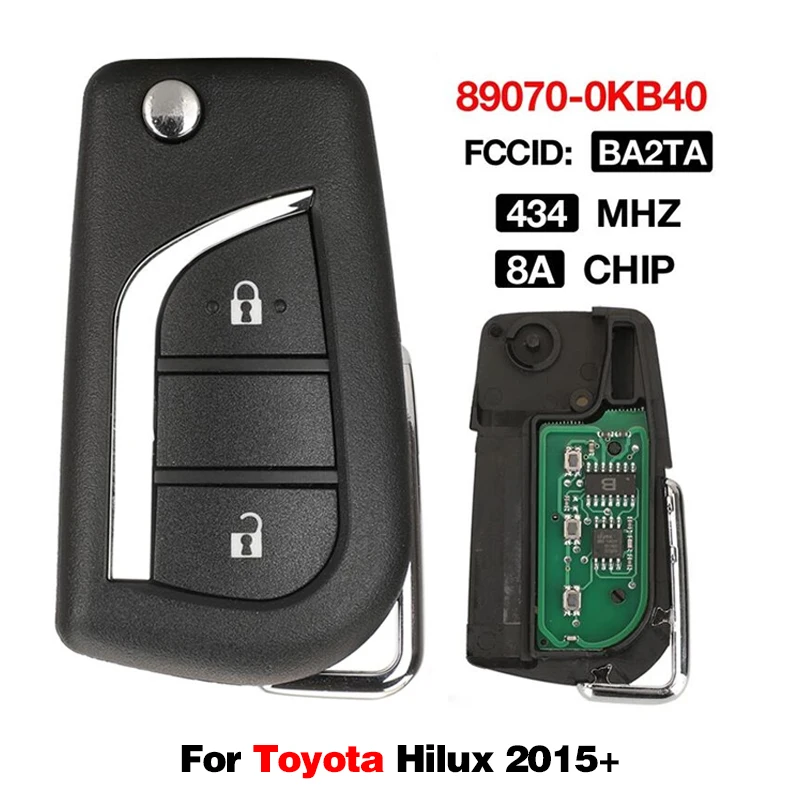 

CN007267 Aftermarket BA2TA Remote Key For Toyota Hilux 2015+ 433MHz 8A Chip Fob Key Hilux 89070-0KB40