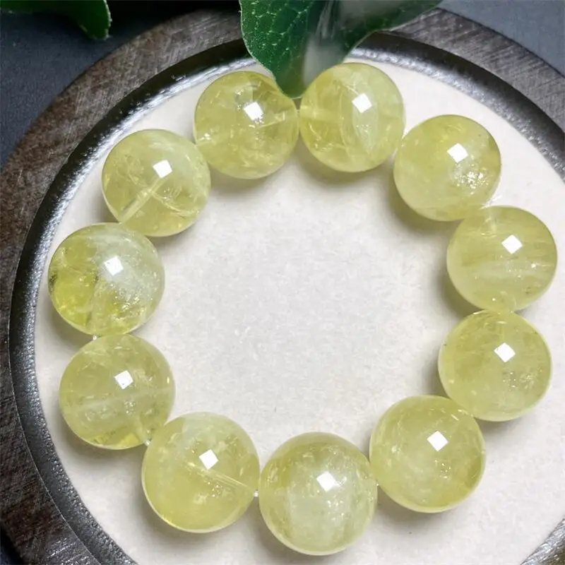 

Natural Lemon Citrine Quartz Bead Bracelet Women Fashion Charm Crystal Healing Energy Gemstone Yoga Jewelry 1PCS 17/20/21MM