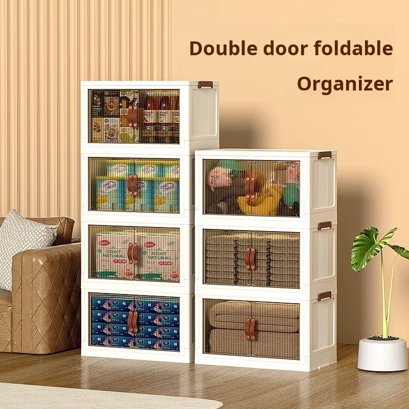 

For Home Foldable Closet Plastic Transparent Storage Boxes Clothes Quilt Boxes Cabinets Folding cabinet