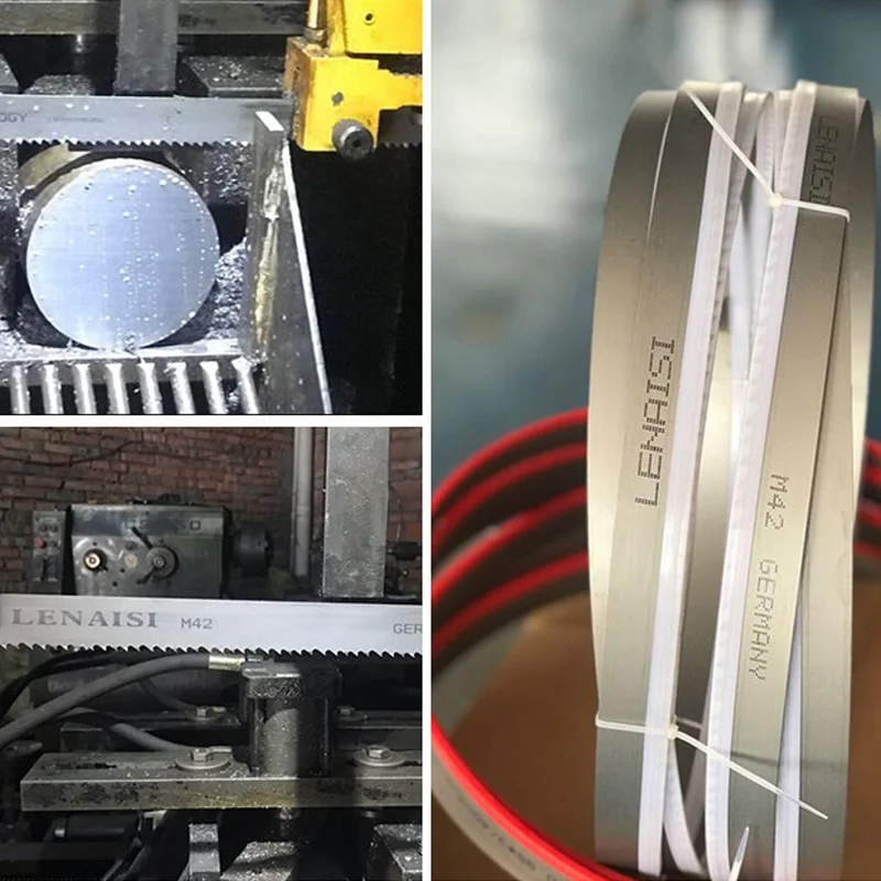 Lame per seghe a nastro M42 di alta qualità personalizzabili per la produzione industriale 1300mm x 13mm x 0.6mm passo Multi-dente-1/2/3 pezzi lama per sega