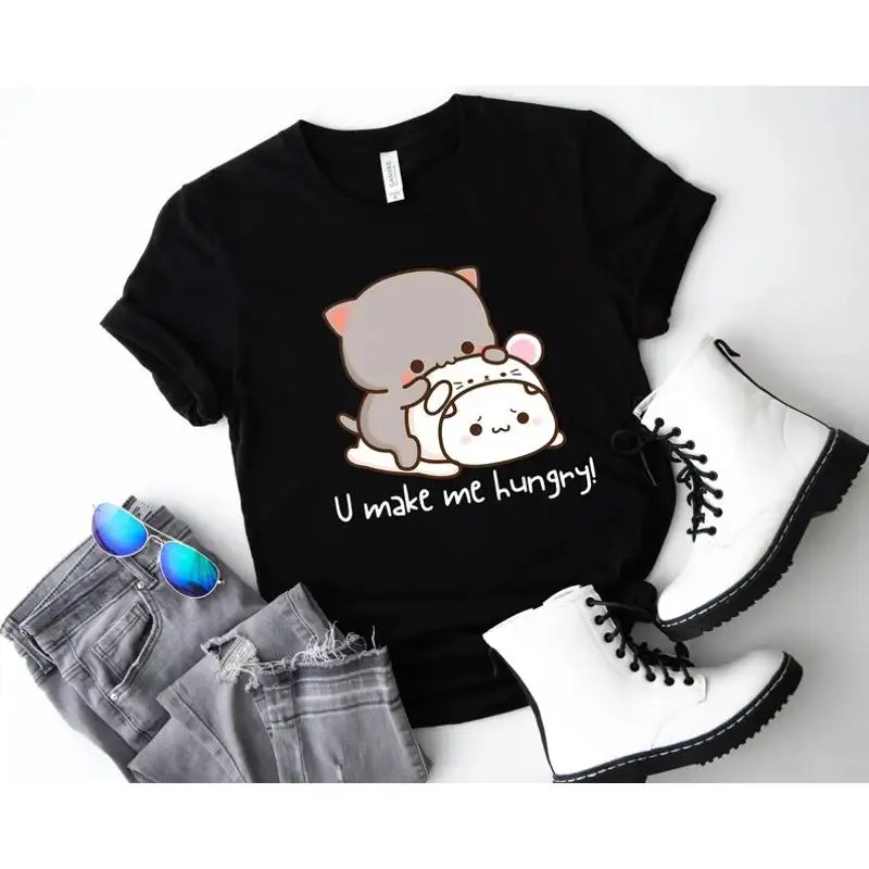 Hungry Peach and Goma Mochi Cat for her Dudu BubuT shirt