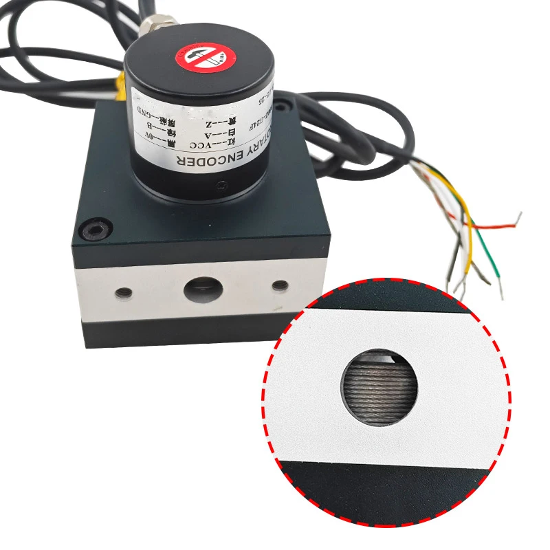 E38S Rope Encoder 1000ppr Pull Wire Displacement Pull Rope Sensor Pull Wire Drawstring Encoder 500mm 1000mm 1200mm 1500mm 2000mm