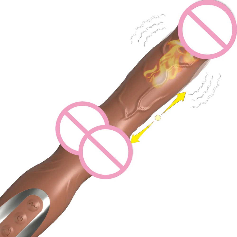 Realistic thrust dildo G-spot vibrator with 10 thrust vibration modes suitable for clitoral vibration dildo adult sex toy
