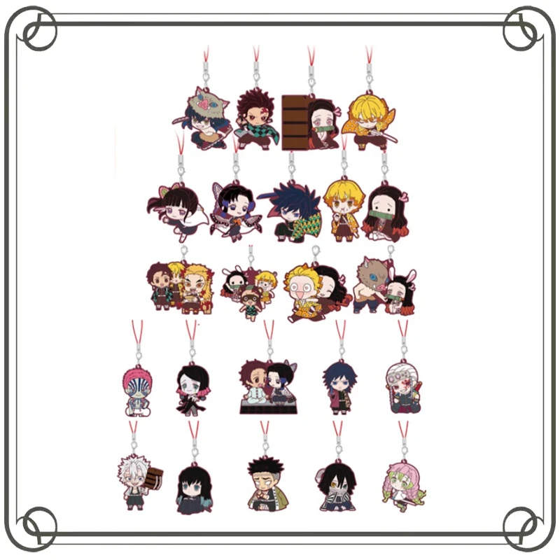 

Gashapon Demon Slayer Tsuyuri Kanawo Kamado Tanjirou Role Modeling Rubber Pendant Decoration Action Figure Model Toys