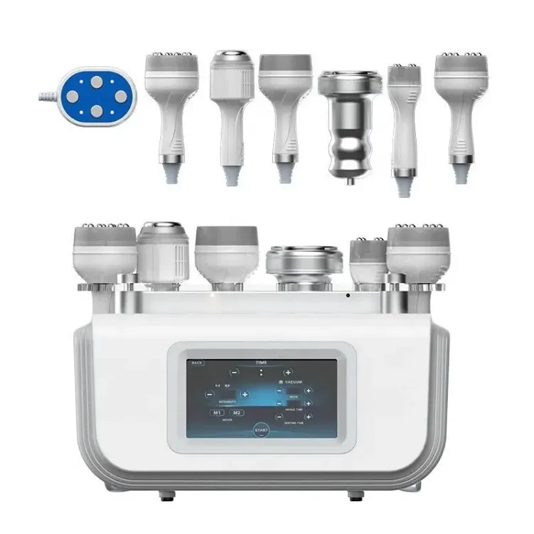 

8 In 1 Spa Microcurrent Face Lift Radio Fre R-F Face Lifting Lipo Laser Slim 40K Ultrasound Cavitation Machine