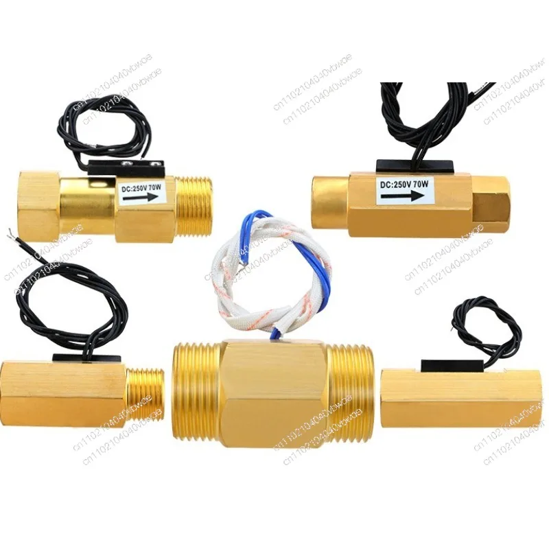 Water flow sensor switch DN15 airflow water flow sensor 4 points 6 points DN20 all copper magnetic water flow switch