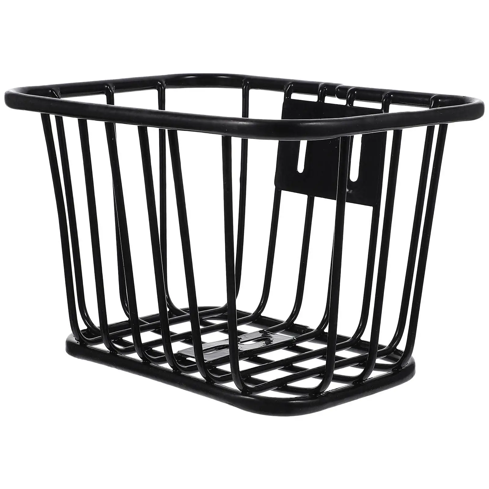

Iron Storage Baskets Detachable Small Black Scooter Decor Bike Basket Front Kids Accessory Practical Hollow Wear