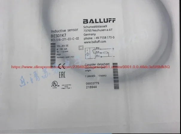 100% NEW BES01K7 BES 516-371-EO-C-02/BES 516-371-E0-C-02 Proximity Switch DC PNP Normally Open Sensor