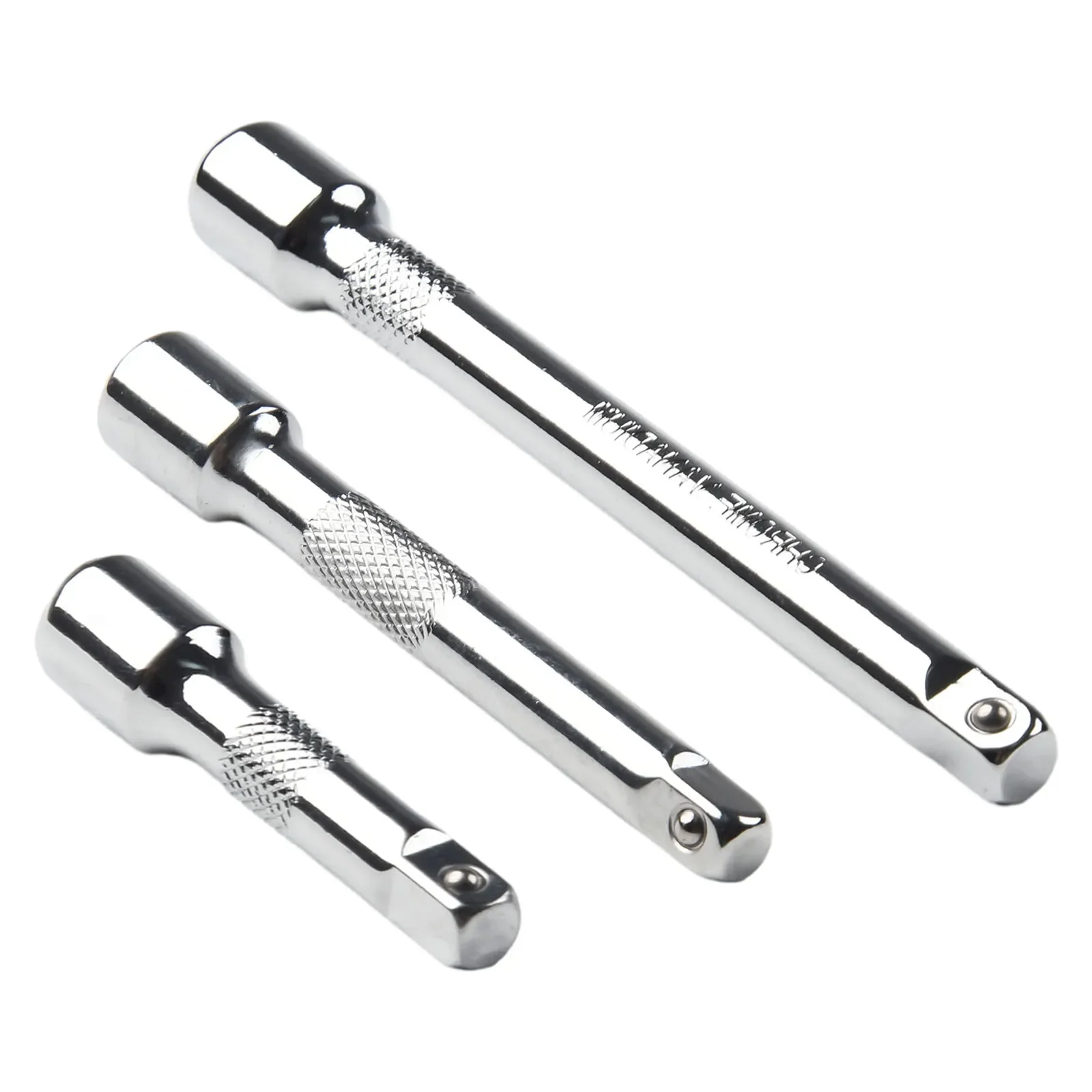 

Connecting Rod Extender Bar 3Pcs 50/75/100mm Chrome Vanadium Steel Rustproof Silver For 1/4" Sleeve High Quality