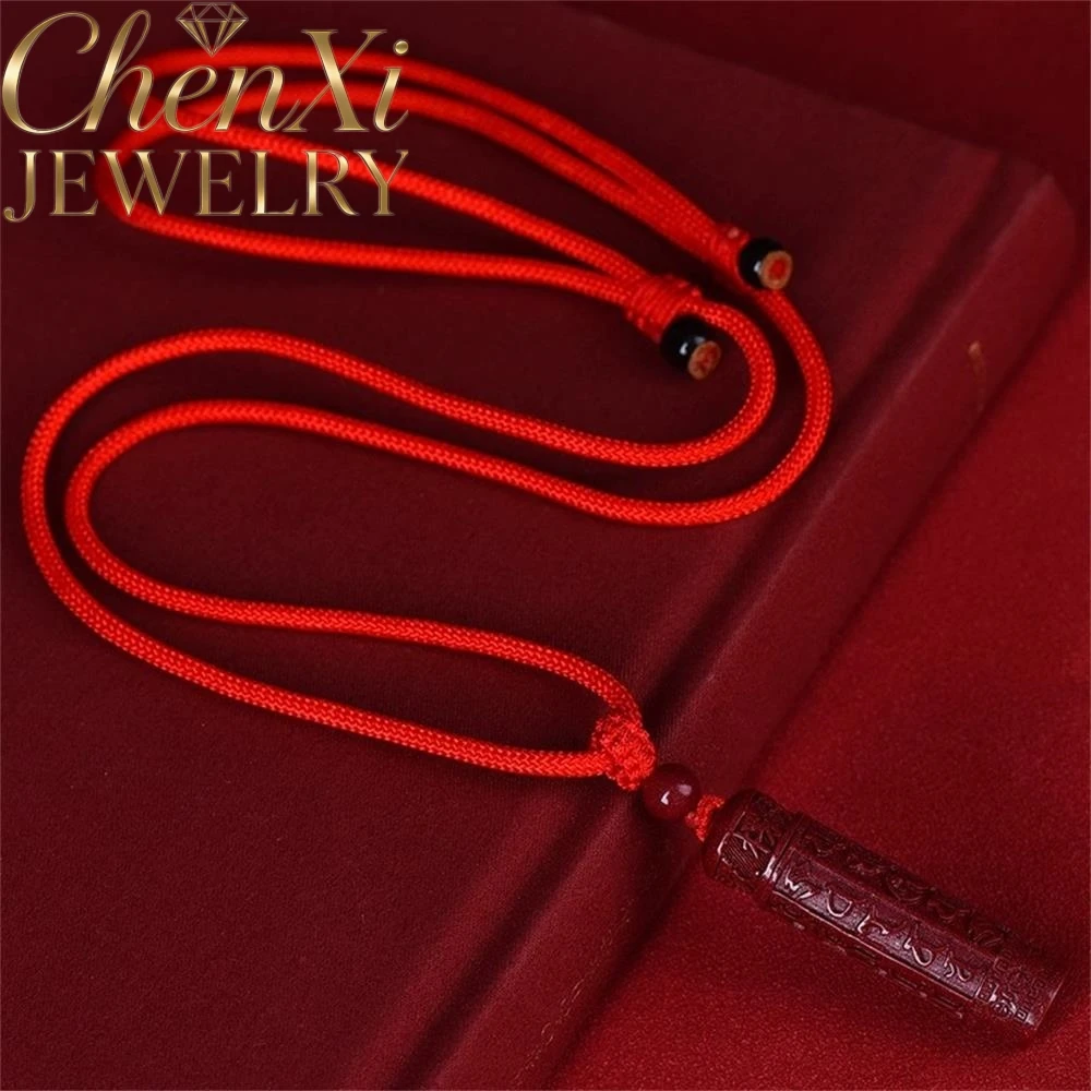 

High-End Cinnabar Six-Character Mantra Pendant Luxury Quality Fashion Fine Jewelry Amulets And Mascots Exquisite Charms Popular