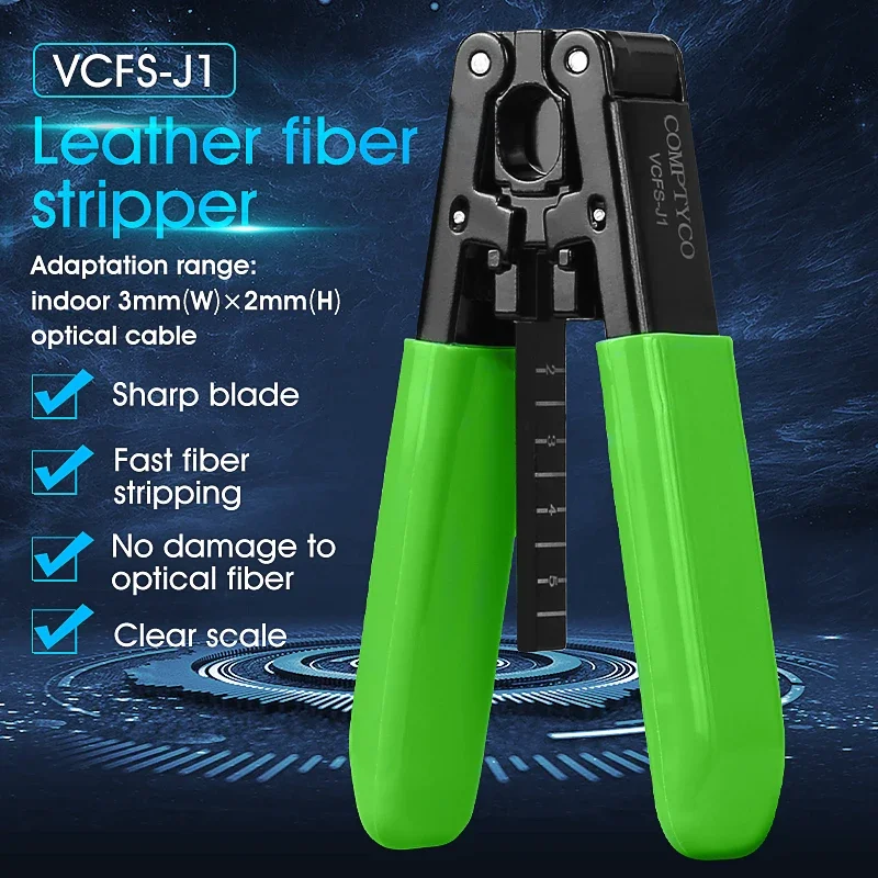 VCFS-J1 Optical Fiber Wire Stripper FTTH Cable Wire Stripper Plier Cutting Stripping Peeling Plier Electrician Repair Tool