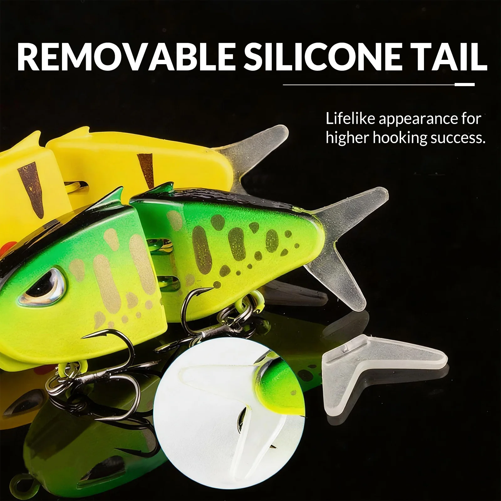 9KM Swimbait Angelköder VIB Langsam sinkender Wide S Motion Lure mit 3D-Augen Mini Glide Bait ABS-Material zum Barschforellenangeln – Detail 3