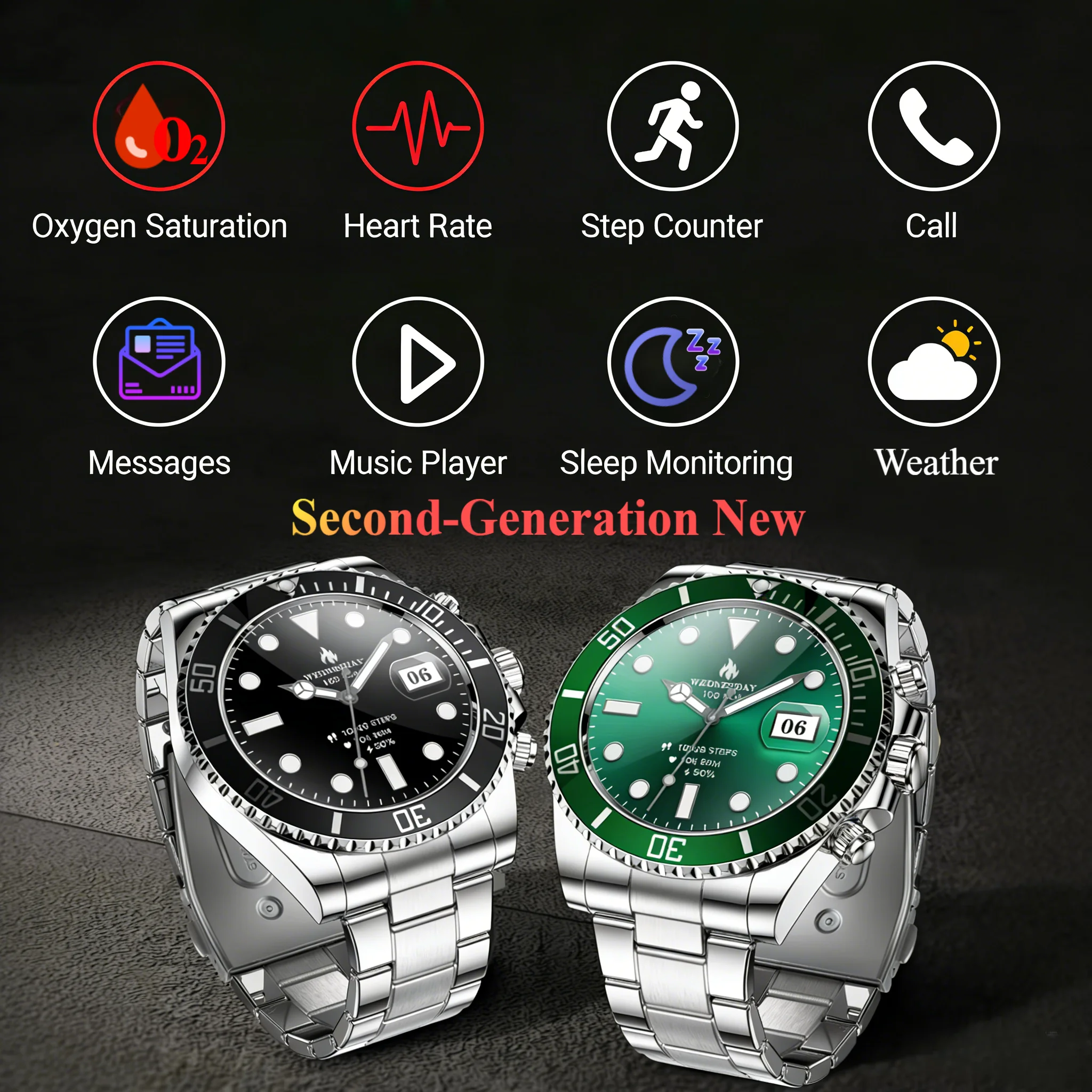 

Innovative Business Smartwatch Luxury Design Fitness Tracker Bluetooth Call Heart Rate Sleep Monitor Smart Watch for Android iOS