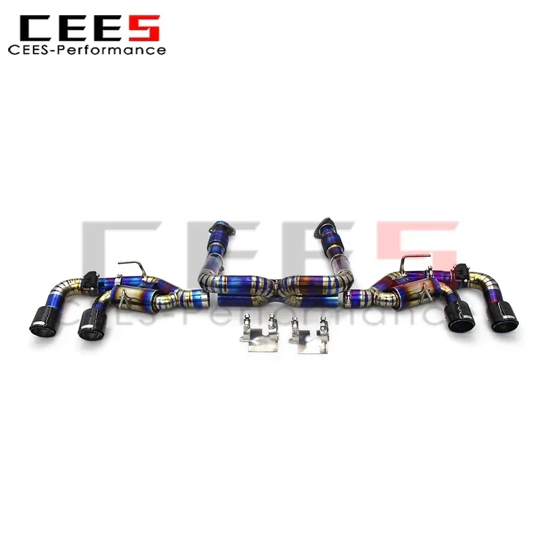 CEES Valvetronic Catback Exhaust for Chevrolet CORVETTE C8 2019-2023 Titanium Exhaust  Tuning with Valve Extension Line