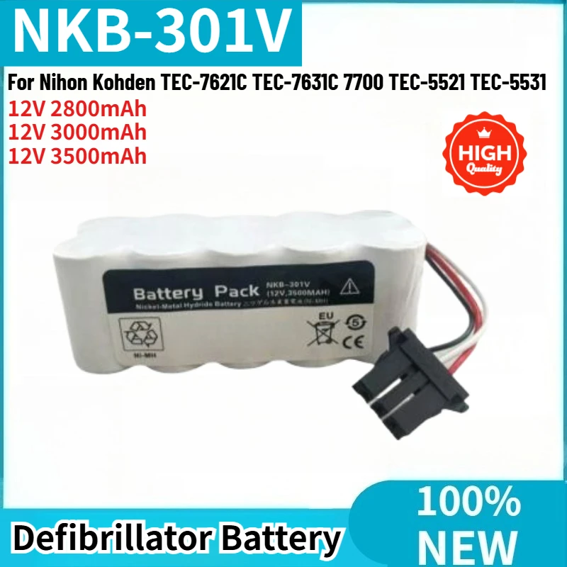 

NKB-301V High Quality Defibrillator Battery 2800mAh 3000mAh 3500mAh for Nihon Kohden TEC-7621C TEC-7631C 7700 TEC-5521 TEC-5531