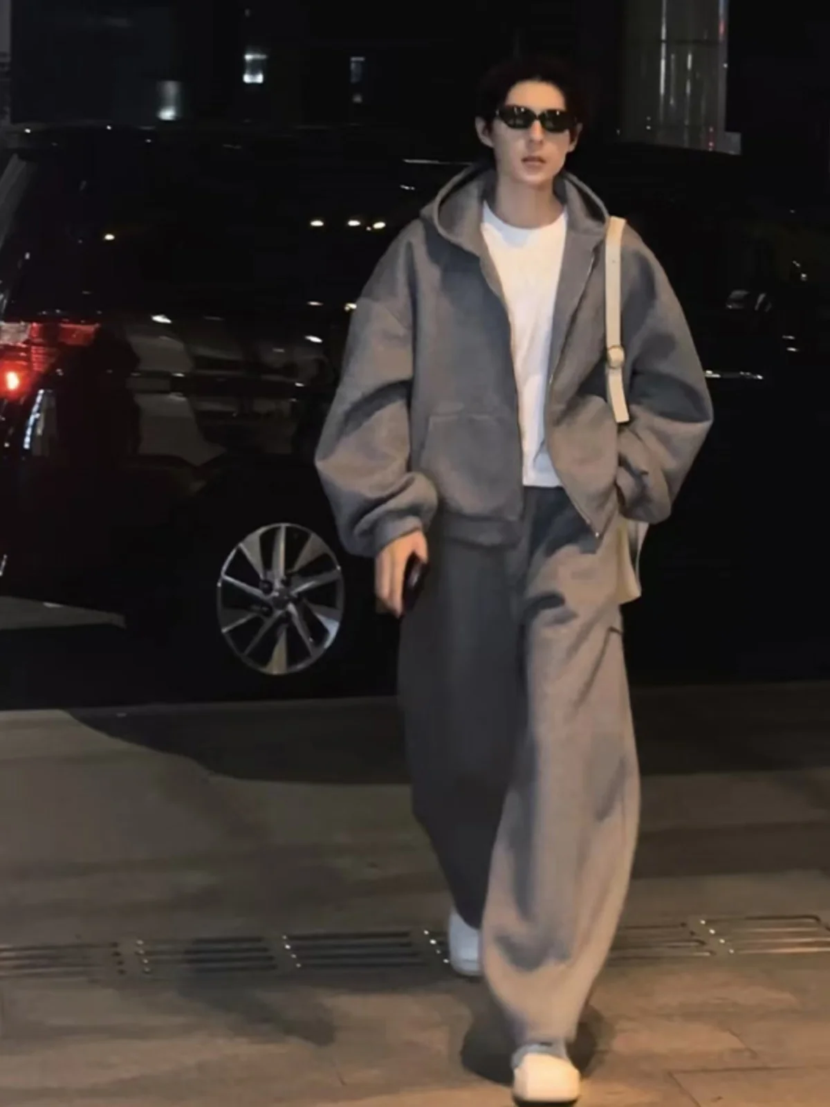 

Fall Season Hooded Heavyweight Sweatirt Sportswear Set ex Loose Casual Faionable Two-Piece Long Sve Long Pants