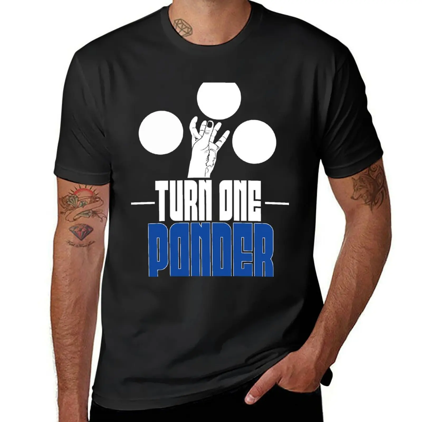 

Turn One Ponder T-Shirt funny gifts vintage quick-drying mens t shirt